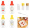PLATEYTR 6pcs Mini Sauce Bottles, Portable Squeeze Bottles for Condiments, 13g Sauce Containers for Lunch Box, Work, School, Picnic