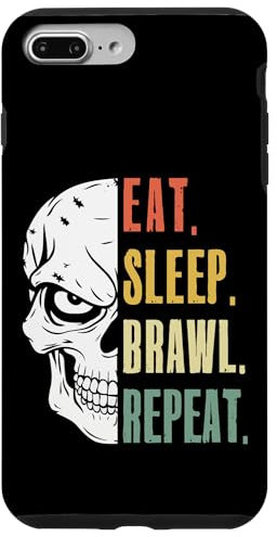 Hülle für iPhone 7 Plus/8 Plus Eat Sleep Brawl Wiederhole lustige Videospieler-Spiele