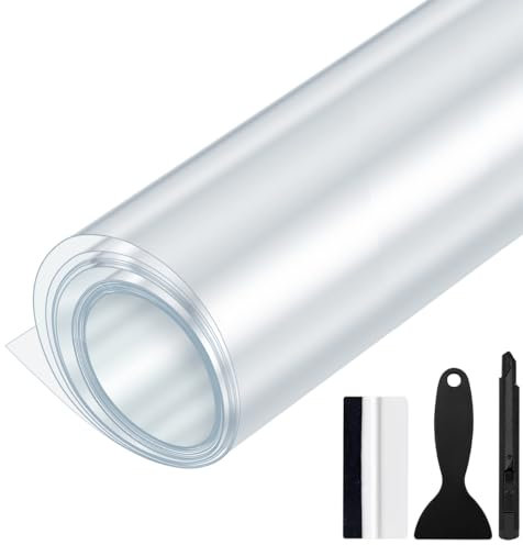 GRTHTATI 300cm x 30cm Lackschutzfolie Transparent Schutzfolie Selbstklebend für Auto, Motorrad, Fahrrad (Transparent, 30cm x 300cm)