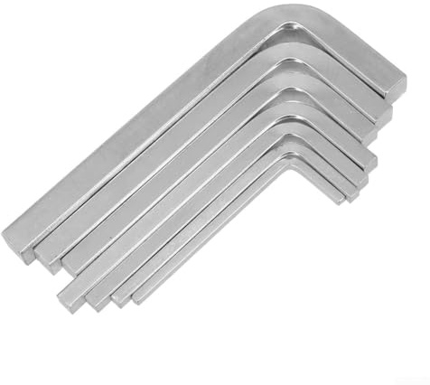 Zilimontt 7Pcs Hex Keys Set,L Shape Square Head Wrench Square Key,4 Point Wrench Screwdriver Set,3-10mm L Shape Wrench Kit,Chromium Vanadium Steel Wrench