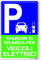 TLDSHOP® - Cartello Segnaletico - STAZIONE DI RICARICA PER VEICOLI ELETTRICI - 20x30cm - Pezzi 1 - Materiale: (Alluminio 3mm(DiBOND))