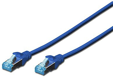 DIGITUS LAN Kabel Cat 5e - 1m - CCA Netzwerkkabel Mit RJ45 - SF/UTP Geschirmt - Kompatibel zu Cat6 und Cat5 - Blau