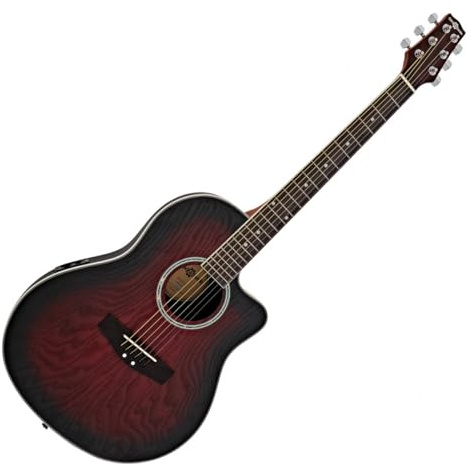 Deluxe-Roundback-Elektroakustikgitarre Red Burst