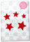 Bügelbild 5 GLITZER Sterne 4 cm bis 2 cm, 40 mm bis 20 mm Aufbügler Applikationen Bügelsticker für Stoffe Textilien Kinder zum Aufbügeln Flicken, Farbe:Glitzer rot