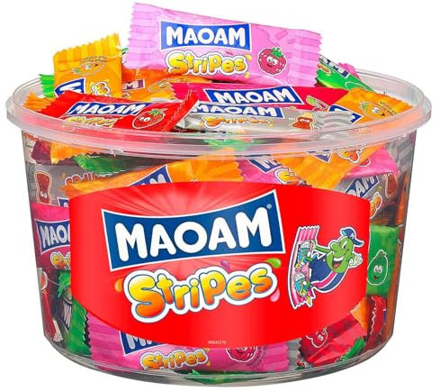 Haribo Maoam Stripes, Dose, 4er Pack (4 x 100 Stück)