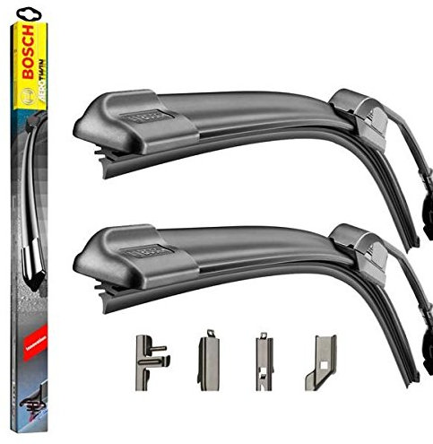 Bosch Multi Clip Twin Pack Front Window Windscreen Replacement Wiper Blades (PAIR) | For Mercedes BENZ Sprinter MK2 (2006 TO 2016) | Includes 32ML Wurth ScreenWash
