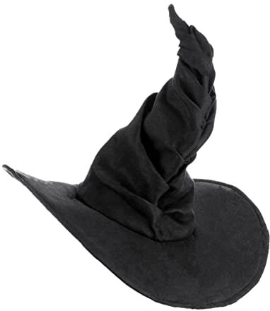 DEGUISE TOI - Chapeau sorcière Velours Noir Adulte - Chapeaux Pointus
