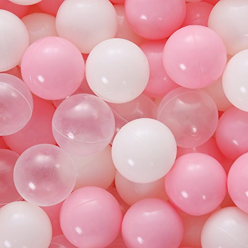 PlayMaty Play Ball Pit Balls Age 14+ - 2.36inches Phthalate&BPA Free Plastic Ocean Colour Balls for Playhouse Play Tent Playpen Pool Party Decoration Pack of 70 (Pink)