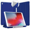 VAGHVEO Case for iPad Air 3 2019 & iPad Pro 10.5 Inch 2017, Premium PU Leather Tri-fold Smart Cases [Auto Wake/Sleep], Flexible Stand Protective Soft TPU Back Cover Shell with Pencil Holder, Navy Blue