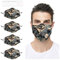 Lulupi 4 Stück Erwachsene Unisex Mundschutz Multifunktionstuch Camouflage Atmungsaktiver Baumwoll Mund-Nasenschutz Waschbare Staubdicht Stoffmaske Mundmaske Camo Motorrad Bandana Halstuch Schals