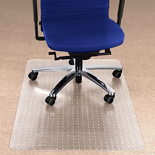Floordirekt Teppich-Bodenschutzmatte | Transparent | Polycarbonat (75 x 120 cm)