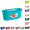 plastific Kitchen Over Cabinet Drawer Door Basket Hanging Attach a Trash Waste Bin Box Heavy-duty Rubbish Bin for Kitchen Cabinet Bathroom Car Office Etc (Turquoise)