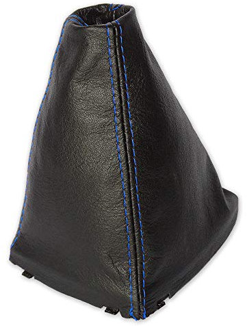 The Tuning-Shop Ltd Schaltsack kompatibel mit Ford Kuga MK2 Leder, blaue Naht