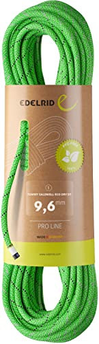 EDELRID Tommy Caldwell Eco Dry Dt 9.6mm 70m Grün, Kletterseil, Größe 70 m - Farbe Neon Green