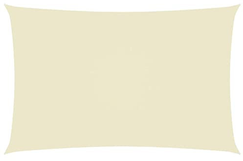 Voile d ombrage tissu oxford rectangulaire 3x6 m crème