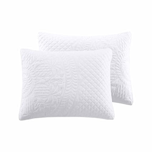 Tommy Bahama - Standard-Kissenbezüge, leichte Baumwolle, 2-teiliges Kissenbezug-Set, Tropische Heimdekoration (Ananas-Resort-Weiß, Standard)