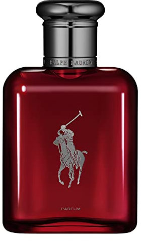 Ralph Lauren Polo Red Parfum, Aroma Ambarado y Amaderado, Fragancia Intensa e Impactante, Duración Prolongada, Perfume de Lujo para Hombres, 75 ml.