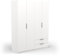 Demeyere Armoire Dressing Avec Penderie Moderne 4 Portes 5 Etagères 2 Tiroirs – Coloris Blanc Mat - 157,3 x 51,1 x 203 cm