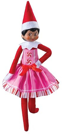 The Elf on The Shelf® Claus Couture® Pink Peppermint | Glitzerndes Tüllkleid & Pfefferminzstreifen-Oberteil | Scout Elf Outfit