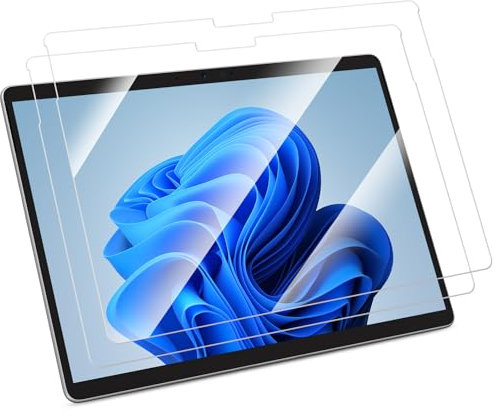 FINTIE 2 Pack Screen Protector for Microsoft Surface Pro 11 / Pro 10 / Pro 9 / Pro 8 / Pro X 13 Inch, 9H Tempered Glass Screen Protector, HD Clear/Anti-Scratch/Surface Pen Compatible