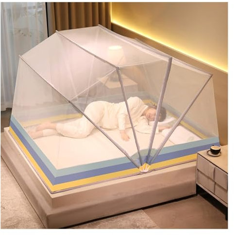 ELzEy Moskitonetz Anti-Mückenstiche Faltbares Design-Anti-Insektennetz, Netzboden Geeignet Für Erwachsenenbett Sofa Außenbereich(A,180x200cm)