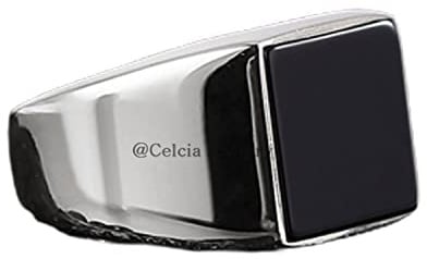 Solid 925 Sterling Silver Ring for Men, Genuine Abalone Shell Square 12MM Gemstone Signet Ring, Unique Handcrafted Jewelry