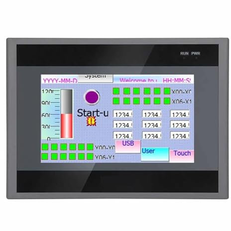 AMEHRU Programmierbarer SPS-Controller mit 24-VDC-Eingang und 7-Zoll-Touchscreen for industrielle Anwendungen