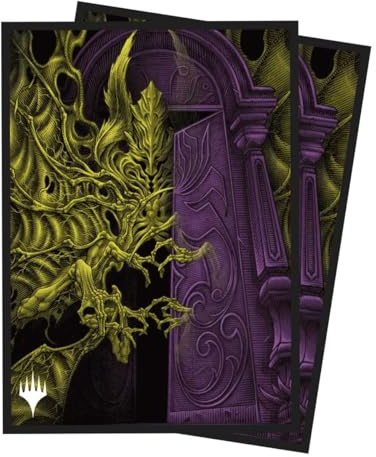 Ultra PRO - MTG Duskmourn - Fundas protectoras de cubierta de 100 unidades Ft. Valgavoth, Terror Eater, fundas para tarjetas de tamaño estándar con tecnología ChromaFushion duradera, fundas para