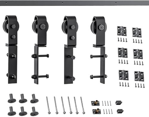 Sostituzione del binario per porta scorrevole, binario per porta della stalla | Binario per porta per carichi pesanti,Binario scorrevole per porta del fienile, di binari hardware per porta scorrevole,