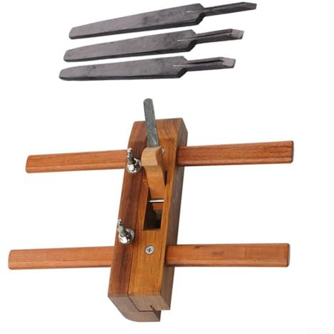 Oniissy Pialla per scanalatura in legno, per falegnameria lucida, strumento per falegnameria, perfetta per progetti di falegnameria, include lame (A)