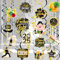 DPKOW Silvester Deko 2026 Silvester Hängende Wirbel Dekoration, Neujahr Spiral Hängedeko Silvester Girlande Luftschlangen Glücksschwein Kleeblatt Silvester Deckenhänger Happy New Year Deko 2026, 30stk