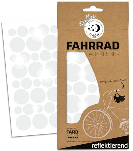 Farbviereck Reflektoren Sticker Set Kreise Verschiedene Aufkleber Farben als Fahrradaufkleber - auch für Helm Roller Kinderwaren Reflektor Kinder - Kreis Sticker