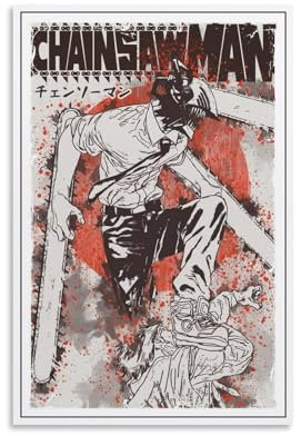 MNIJKDF Chainsaw Man Art Poster Decorative Painting Canvas Wall Art Living Room Poster Bedroom Painting 16 x 24 Inch (40 x 60 cm)