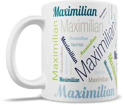 gravur-fabrik Personalisierte Tasse mit Namen/Namenstasse mit Wunschname/Kaffeetasse (Blau)