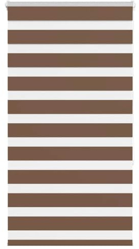 vidaXL Doppelrollo Braun 90x150 cm Stoffbreite 85,9 cm Polyester