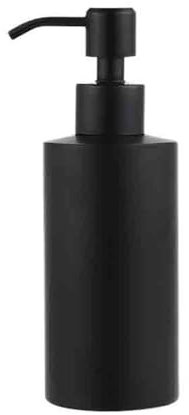ZENY896V Seifenspender Matte Black Round Head Straight Stainless Steel Liquid Bottle Bathroom Soap Dispenser 300ml Seifenspender für Bad & Küche