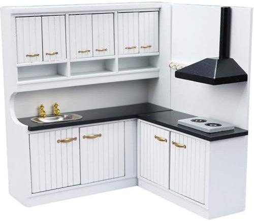 Juego De Muebles De Cocina Para Casa De Muñecas, Barra De Madera En Miniatura a Escala 1/12: Artesanía De Primera Calidad, Decoración Diy, Muebles Realistas Para Casa De Juguete Para Cumpleaños Y