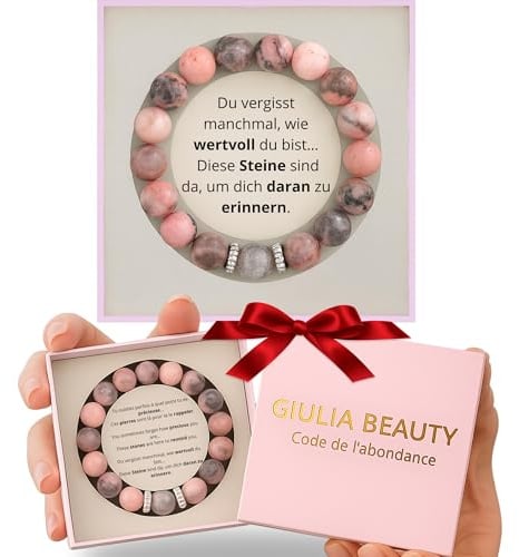 Giulia Beauty – Armband für Damen, natürliche Steine | Geschenk für Damen | Geschenkidee für Damen | Geschenk zum Geburtstag für Damen, Geschenkset für Damen, Geschenk für Mama, Geschenk für Tochter