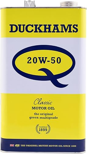 Duckhams Classic Q 20W-50 Mineral Engine Oil 5 Litres, API CC/SF, MIL-L-2104B, High-Performance Classic Car Oil for Vintage Petrol Engines in Hot & High-Load Conditions, For Enhanced Protection