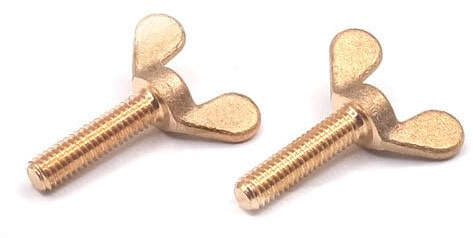 Flügelschraube DIN 316 - Messing gelb/gold (M4 x 10, 10 Stück)