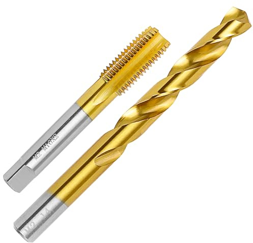 ASNOMY M16 x 2,0 Gewindeschneider und 14,0mm Bohrer Set,HSSG, Einschnittgewindebohrer Gewindebohrersatz, Gewindeschneiden, Gewindeschneidset