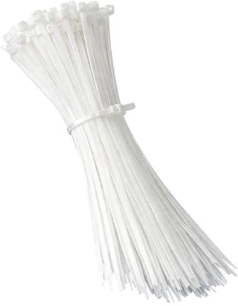 White Nylon Cable Ties 150 (150 mm × 2.5 mm) 6 Inch NCS35® Heavy Duty, Self-Locking, UV Resistant, Multi-Purpose Plastic Cable Managment Tie Wraps 8 kg Tensile Strength for Electrical,Nylon Zip Ties