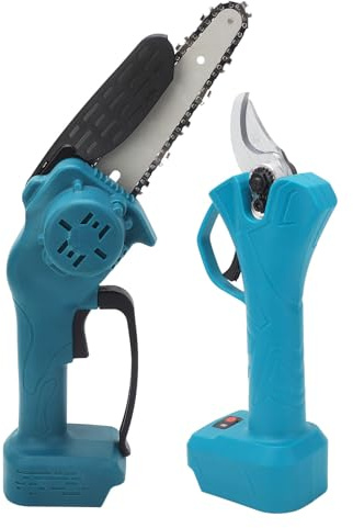 Ausla Electric Pruning Shears, Lightweight Cordless Mini Chainsaw Set with Extension Pole, 600W Brushless Motor for Pruning Trees and Shrubs