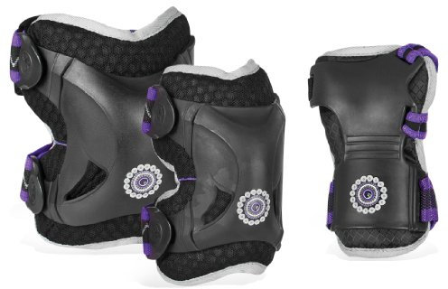 Powerslide Damen Schoner Pure Tri-Pack, Schwarz, L/XL