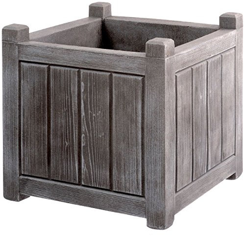 EDA Plastiques 13815 G.CER VX1 Charme - Vaso Quadrato per Fiori, 50 x 50 x 50 cm