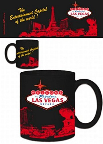 1art1 Las Vegas Strip Und Logo Foto-Tasse Kaffeetasse 9x8 cm