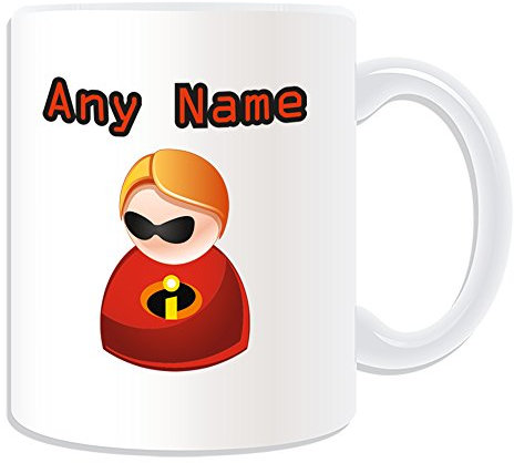 Personalised Gift - Mr Incredible Mug (Icon Design Theme, White) - Any Name/Message on Your Unique - Hero