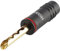Lautsprecherstecker, gerade, Hicon HI-BM13-RED, Anzahl der Pole (Num): 1 Schwarz, Rot, 1 Stück