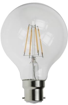 Prolite LED Filament 80mm Globe Clear 2700K Very Warm White 4W 240V 400lm BC