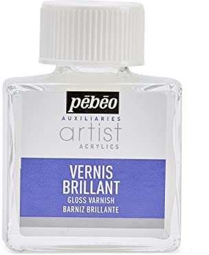 Pébéo Peinture Vernis Acrylique Brillant Phase Aqueuse 1 Flacon de 75 ml 520100